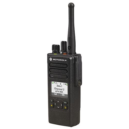 Side view of APX900 single-band P25 portable radio - Motorola